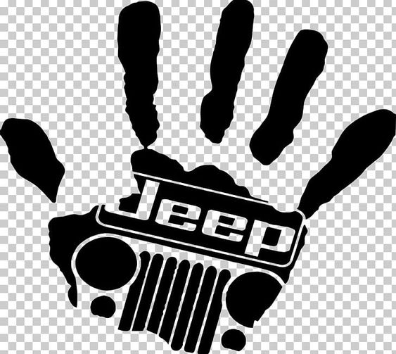 Handsy Jeep Grill Decal